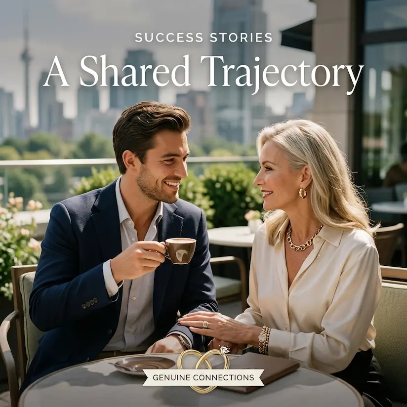 Happy Sugar Momma and her companion sharing memorable moments, highlighting verified high-end connections